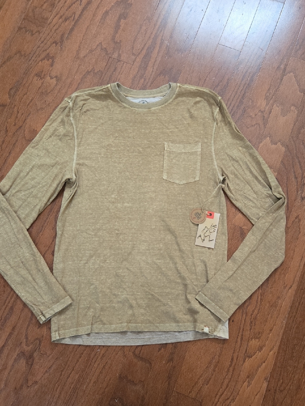 Gramicci Hemp Organic Cotton Blend Long Sleeve Pocket Tee Size Large